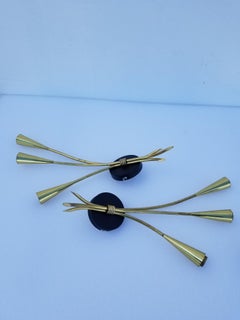 Pair Of Maison Arlus 3 Arms Sconces