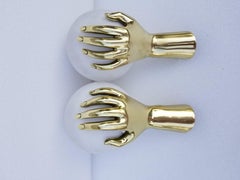 Pair of Maison Arlus Bronze Hand Sconces, 2 Pairs Available