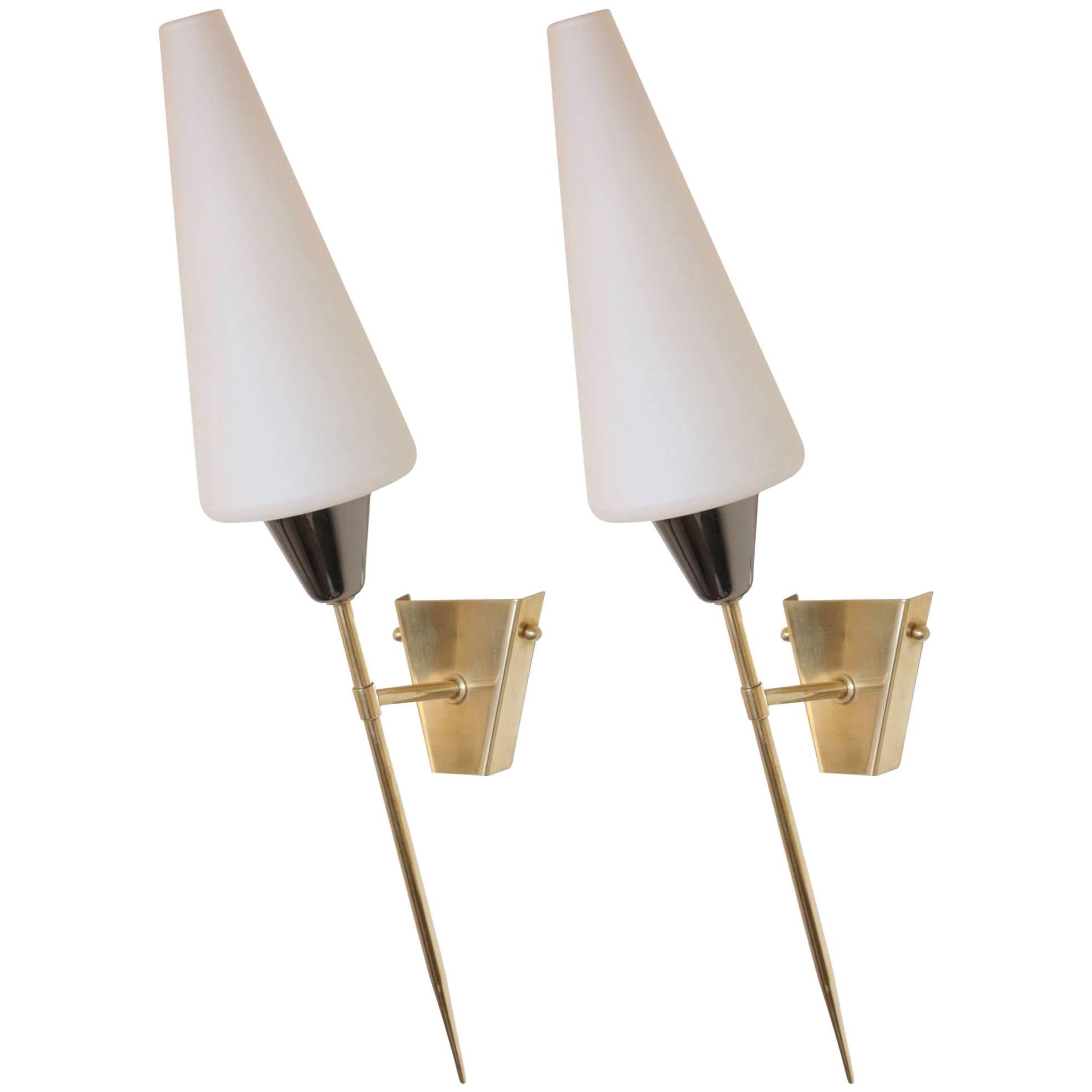 Pair of Maison Arlus Sconces, 1950