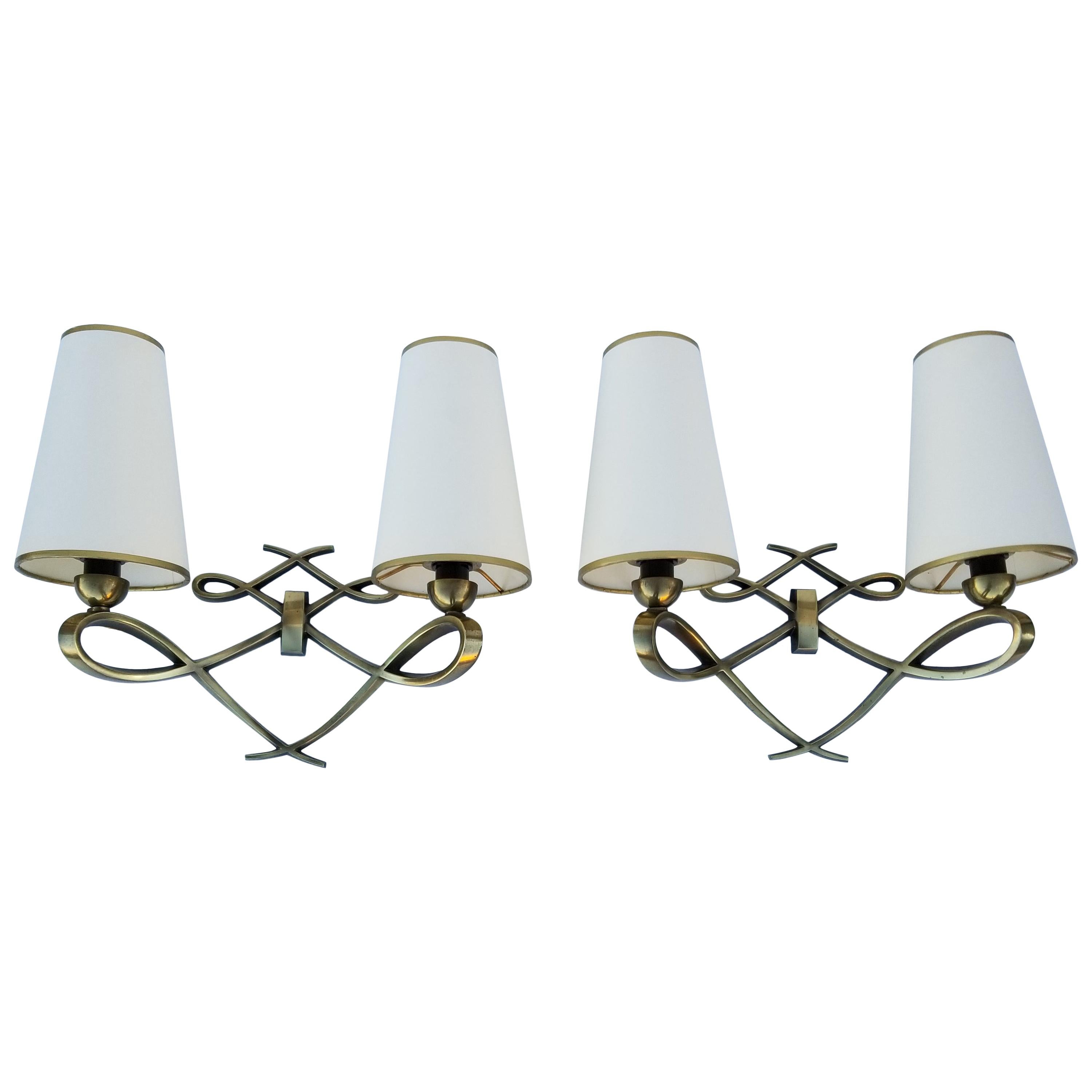 Pair of Maison Arlus Sconces,  8 Pairs Available