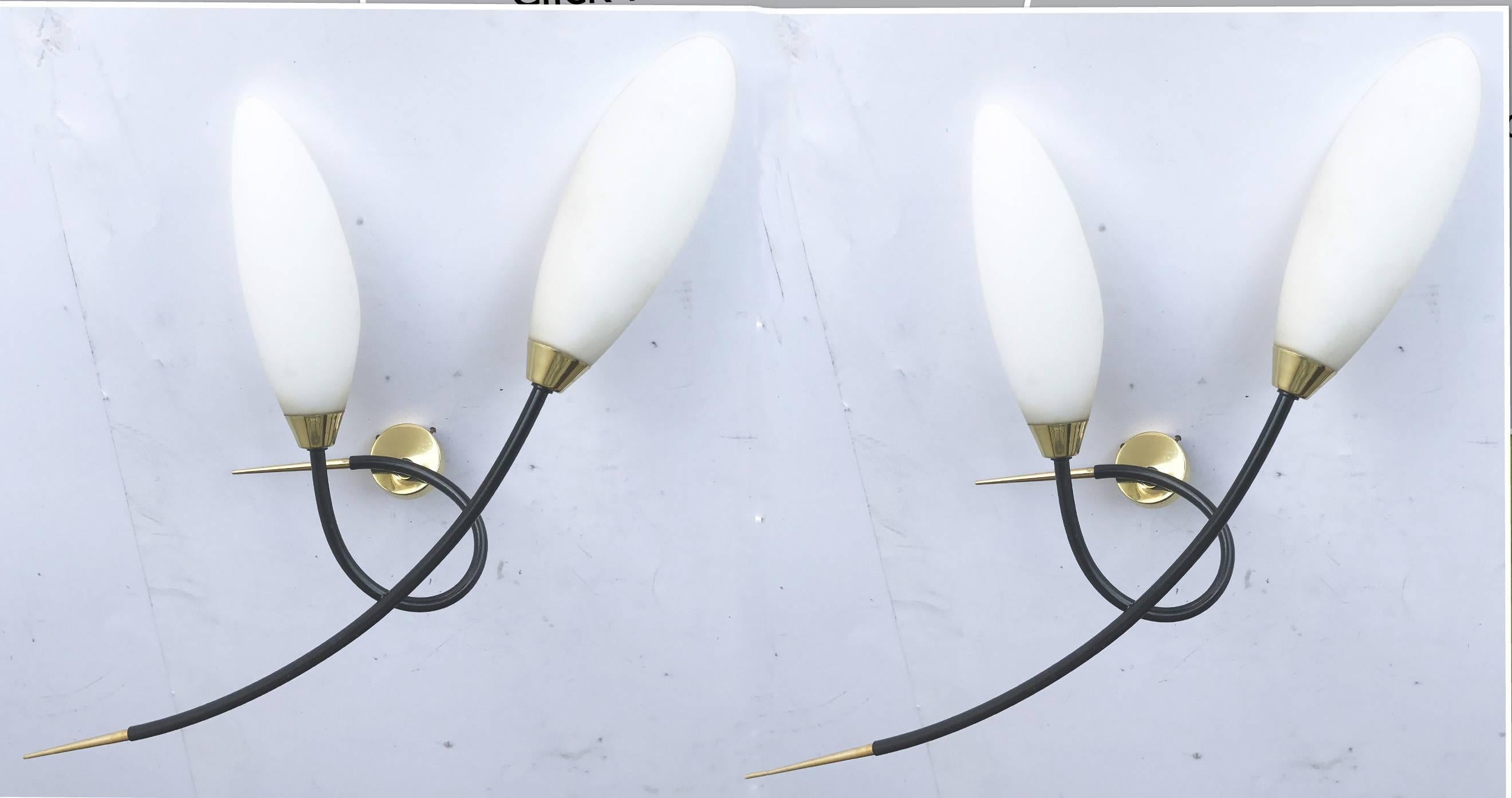 Pair of Maison Arlus Sconces In Good Condition For Sale In Miami, FL