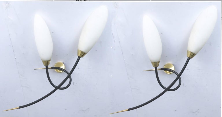Pair of Maison Arlus Sconces In Good Condition For Sale In Miami, FL