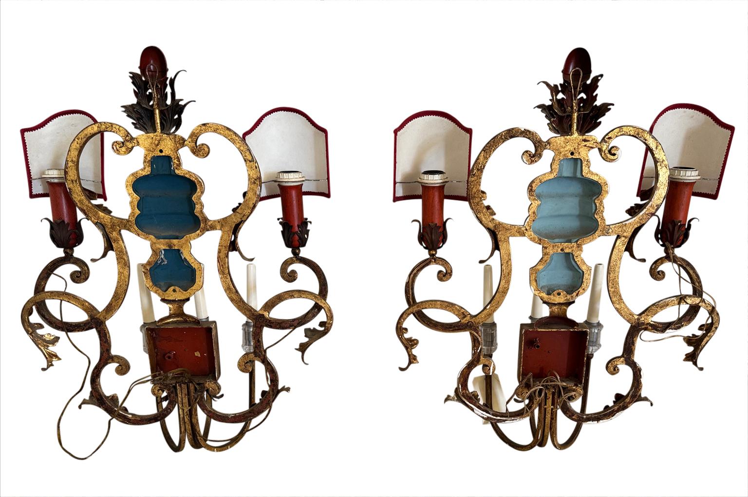 Pair Of Maison Bagues Appliques - Sconces en venta 10