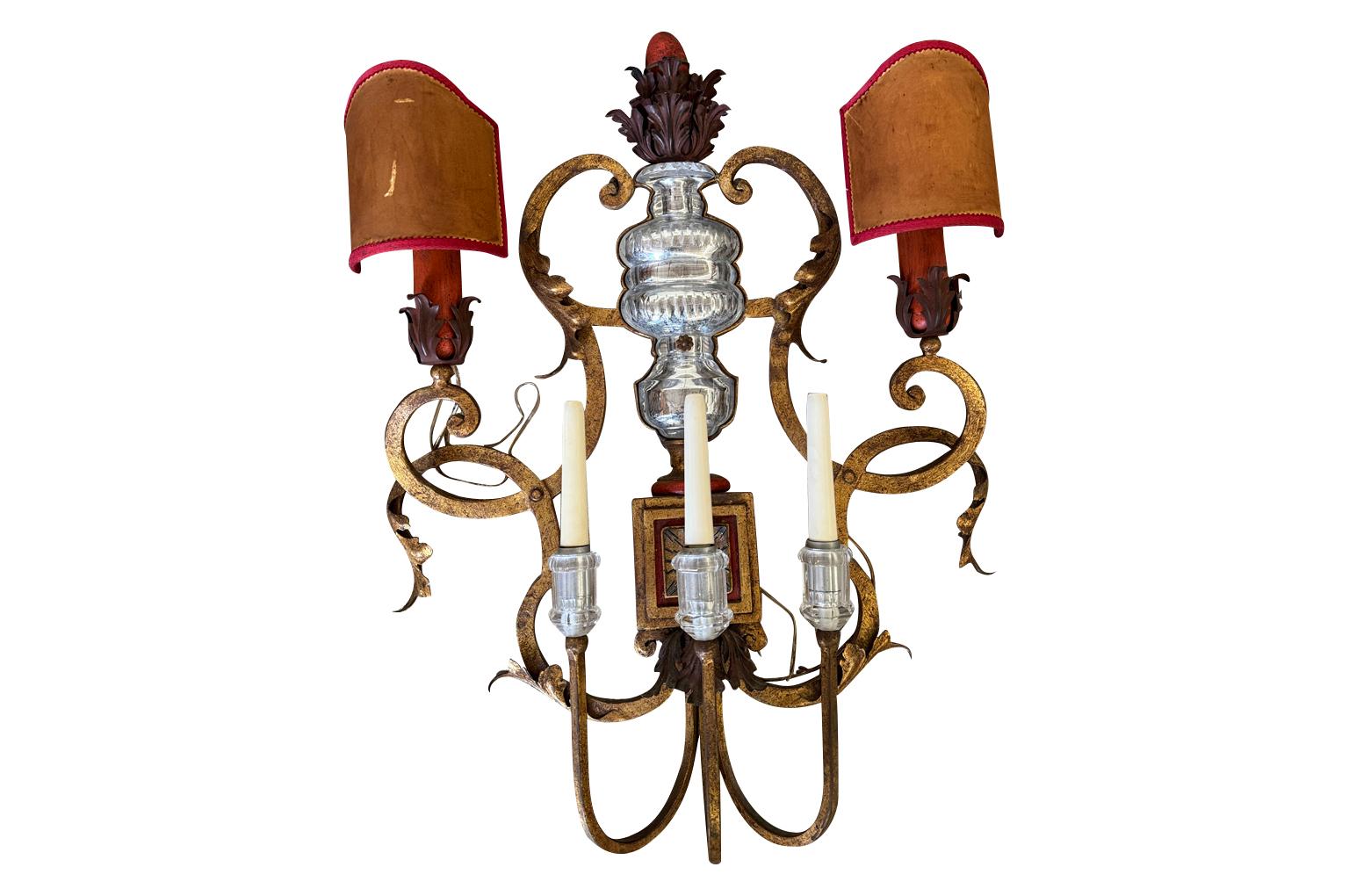 Pair Of Maison Bagues Appliques - Sconces Metal en venta