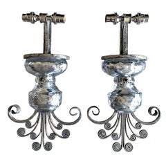 Coppia di lampade in vetro attribuite alla Maison Bagues