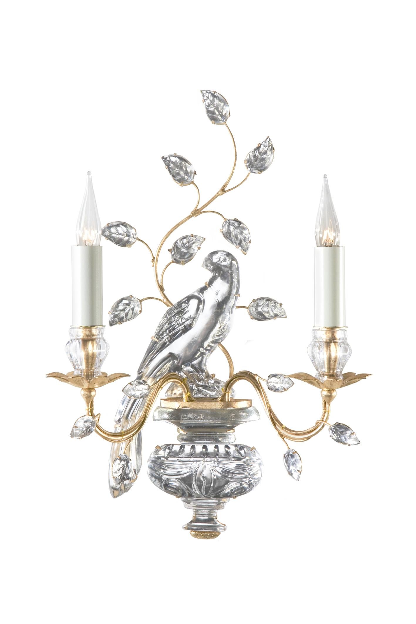 Paar Maison Baguès Vogel-Kristall-Leuchter #40 (Sonstiges) im Angebot