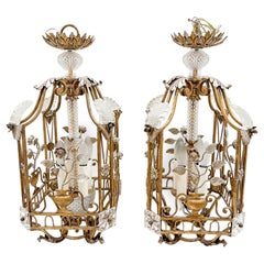 Pair of Maison Bagues Chandeliers