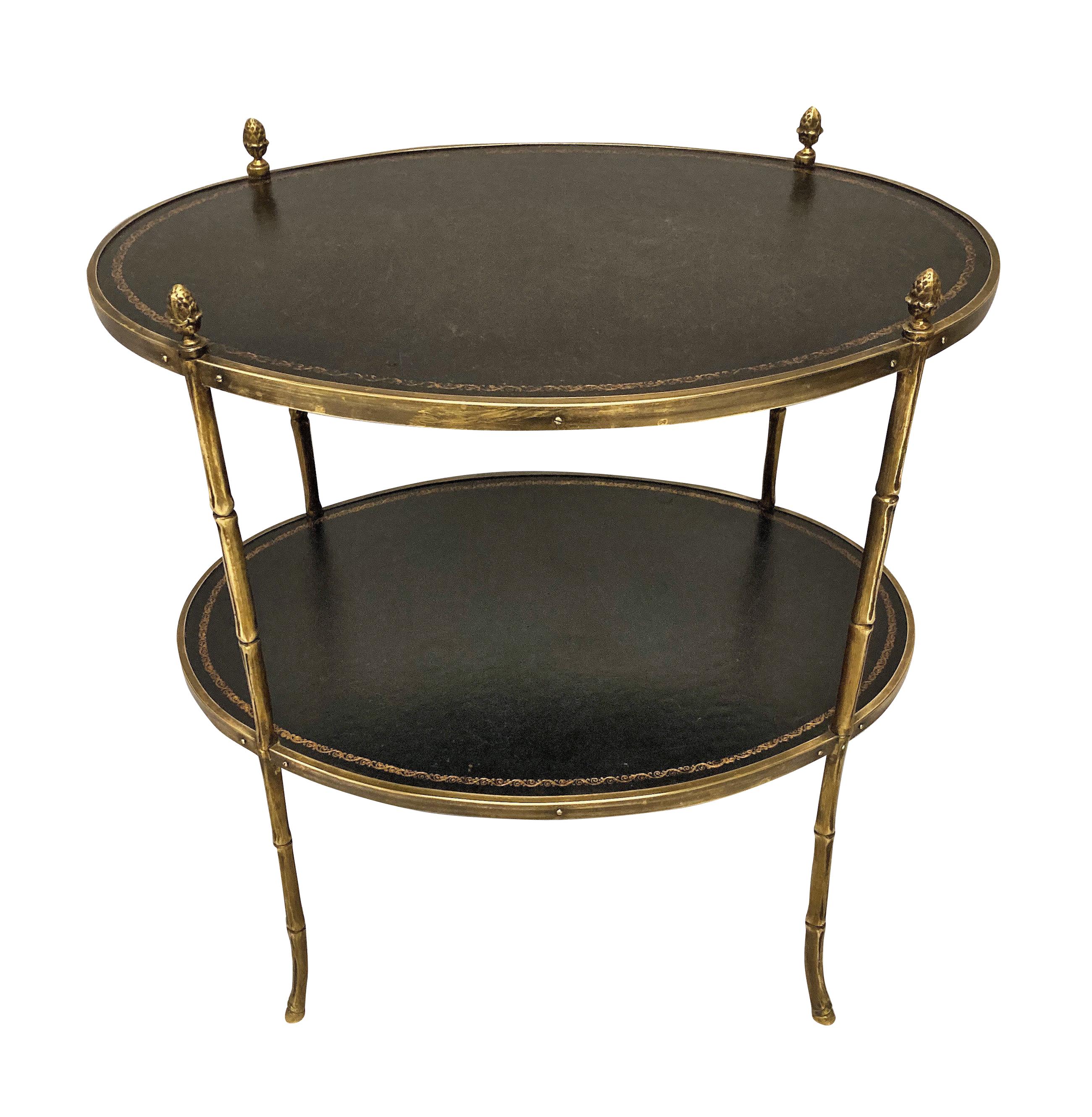 Mid-Century Modern Pair of Maison Baguès Étagère Occasional Tables