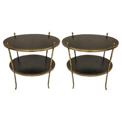 Pair of Maison Baguès Étagère Occasional Tables
