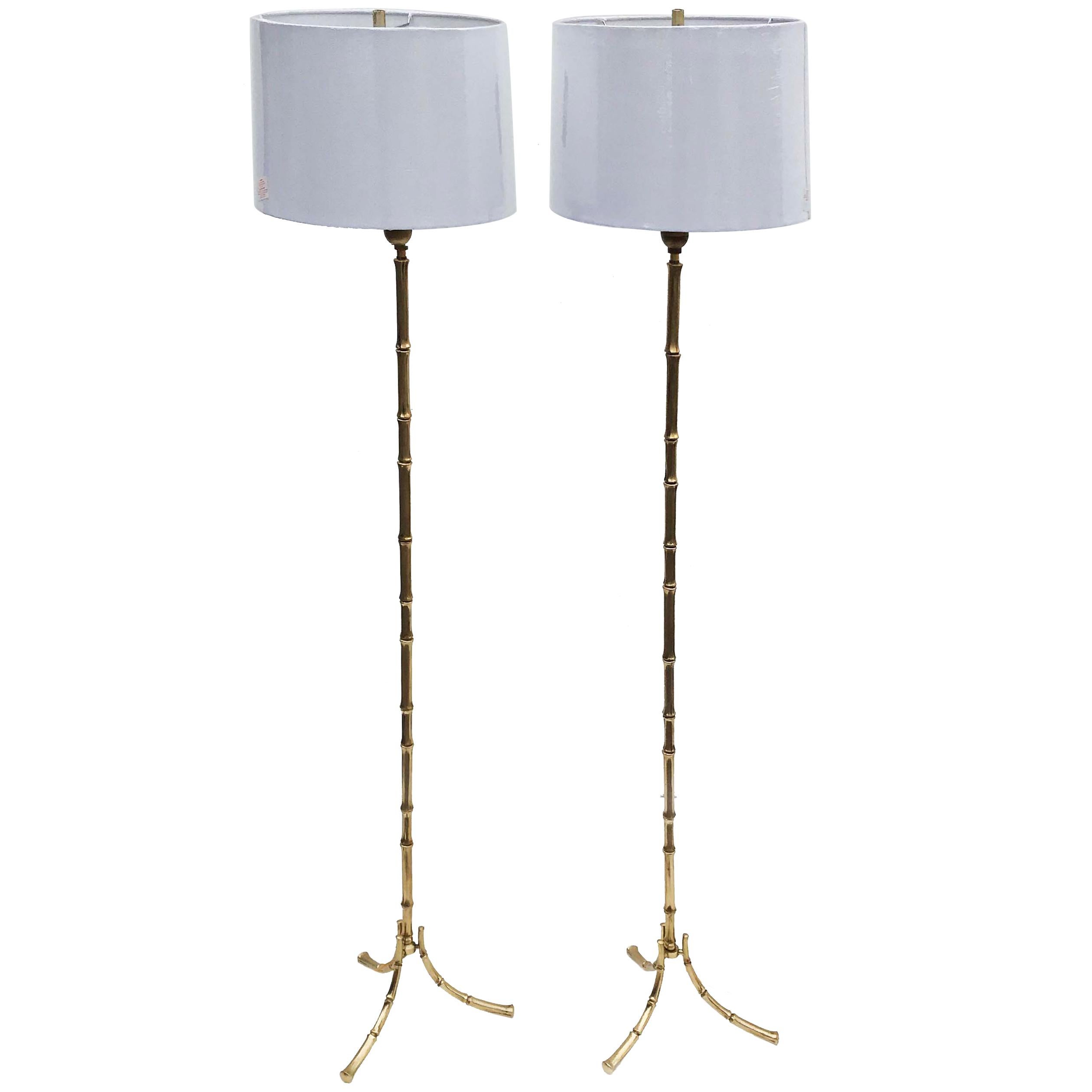 Pair of Maison Baguès Floor Lamps, 2 pairs Available 