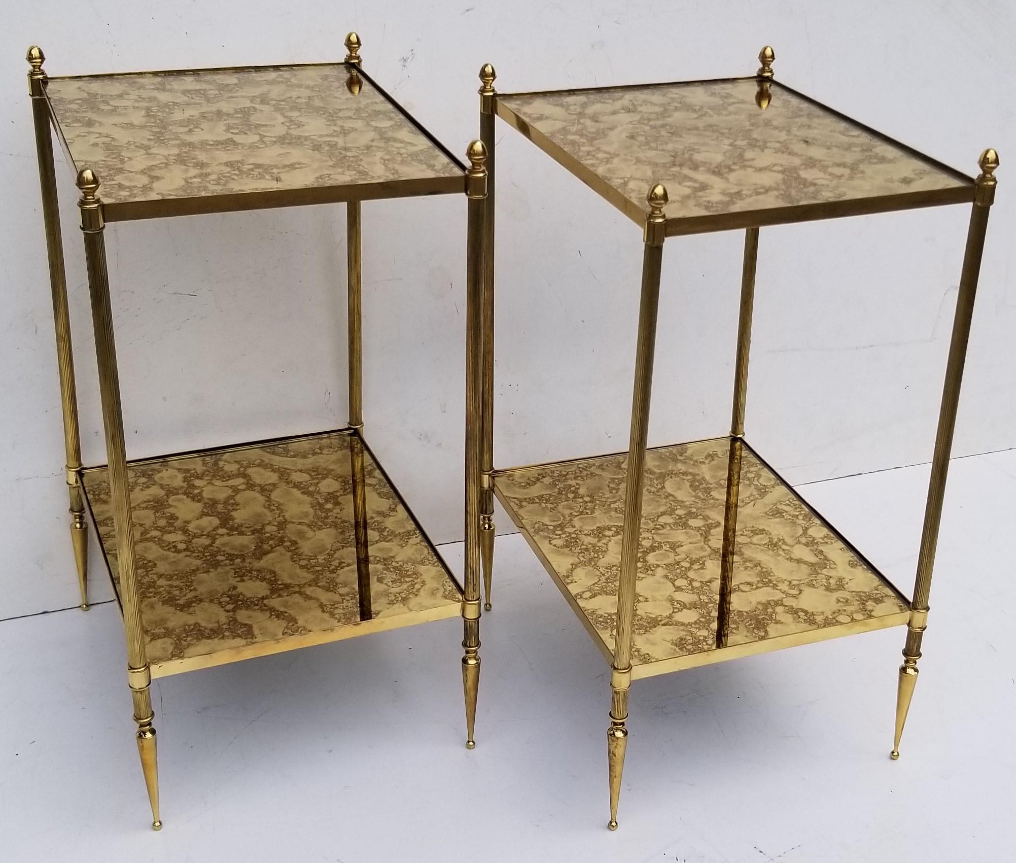 Pair of Maison Baguès French Neoclassical Side Tables In Good Condition In Miami, FL
