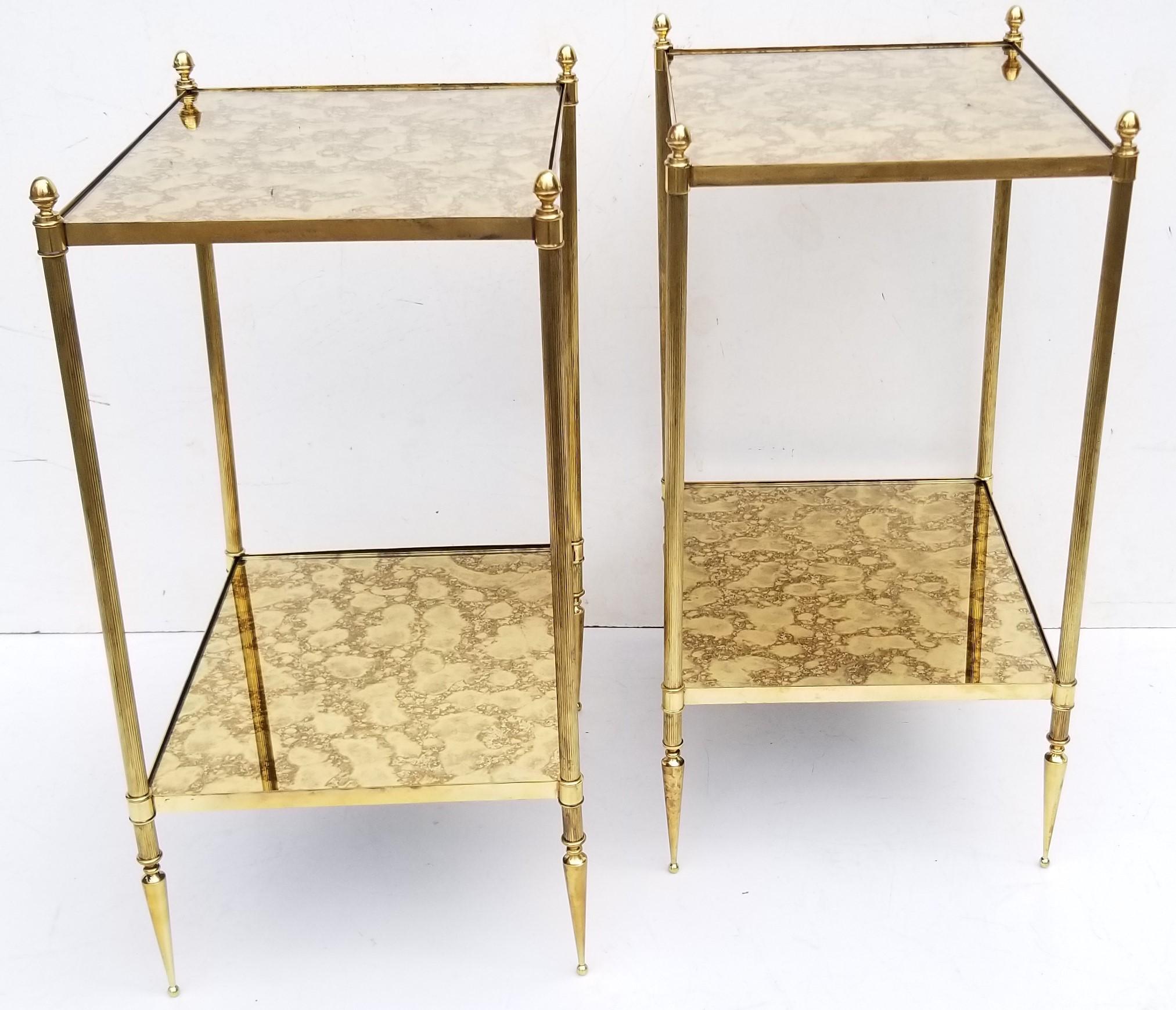 Mid-20th Century Pair of Maison Baguès French Neoclassical Side Tables