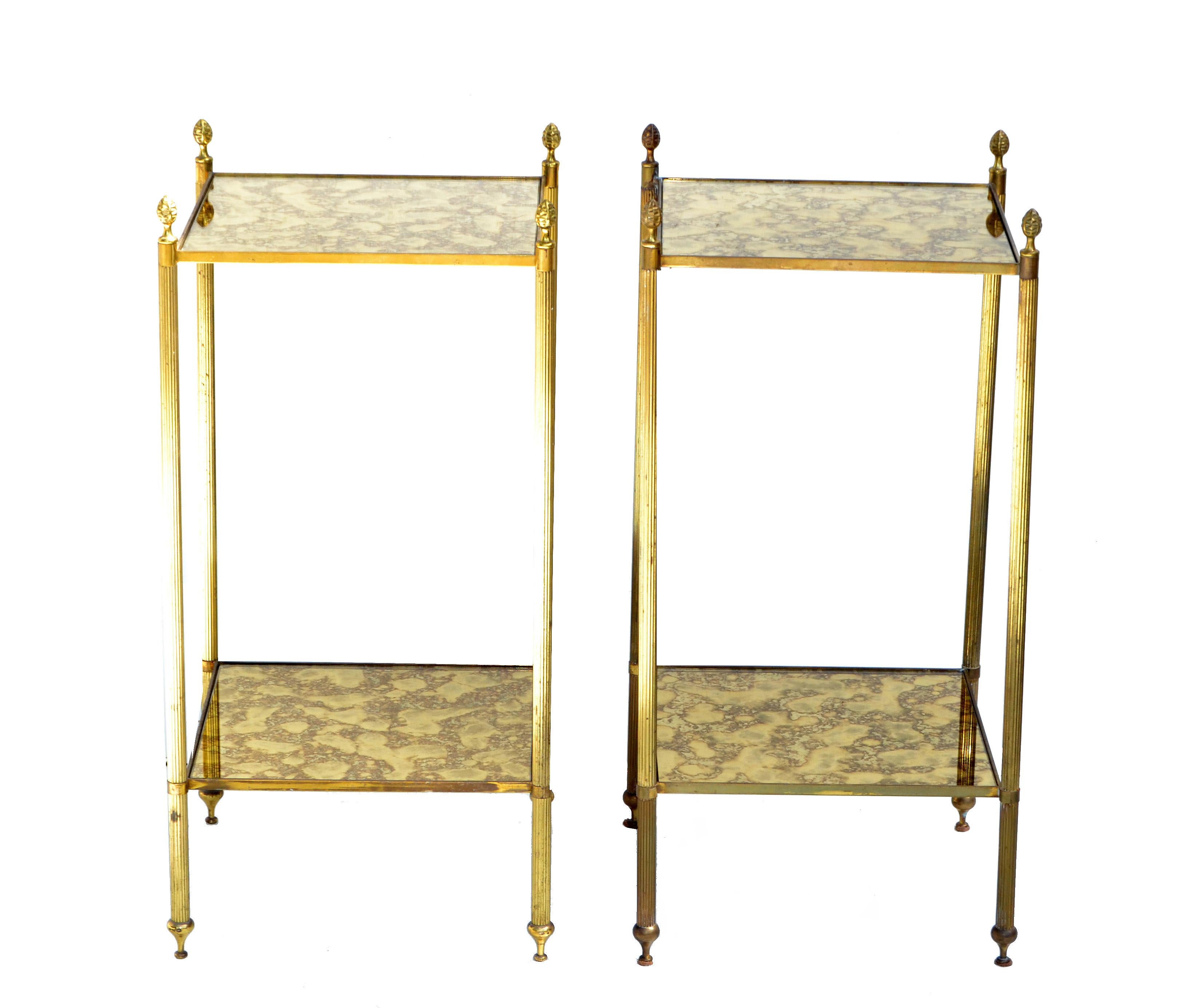 Mid-20th Century Pair of Maison Baguès French Neoclassical Side Tables