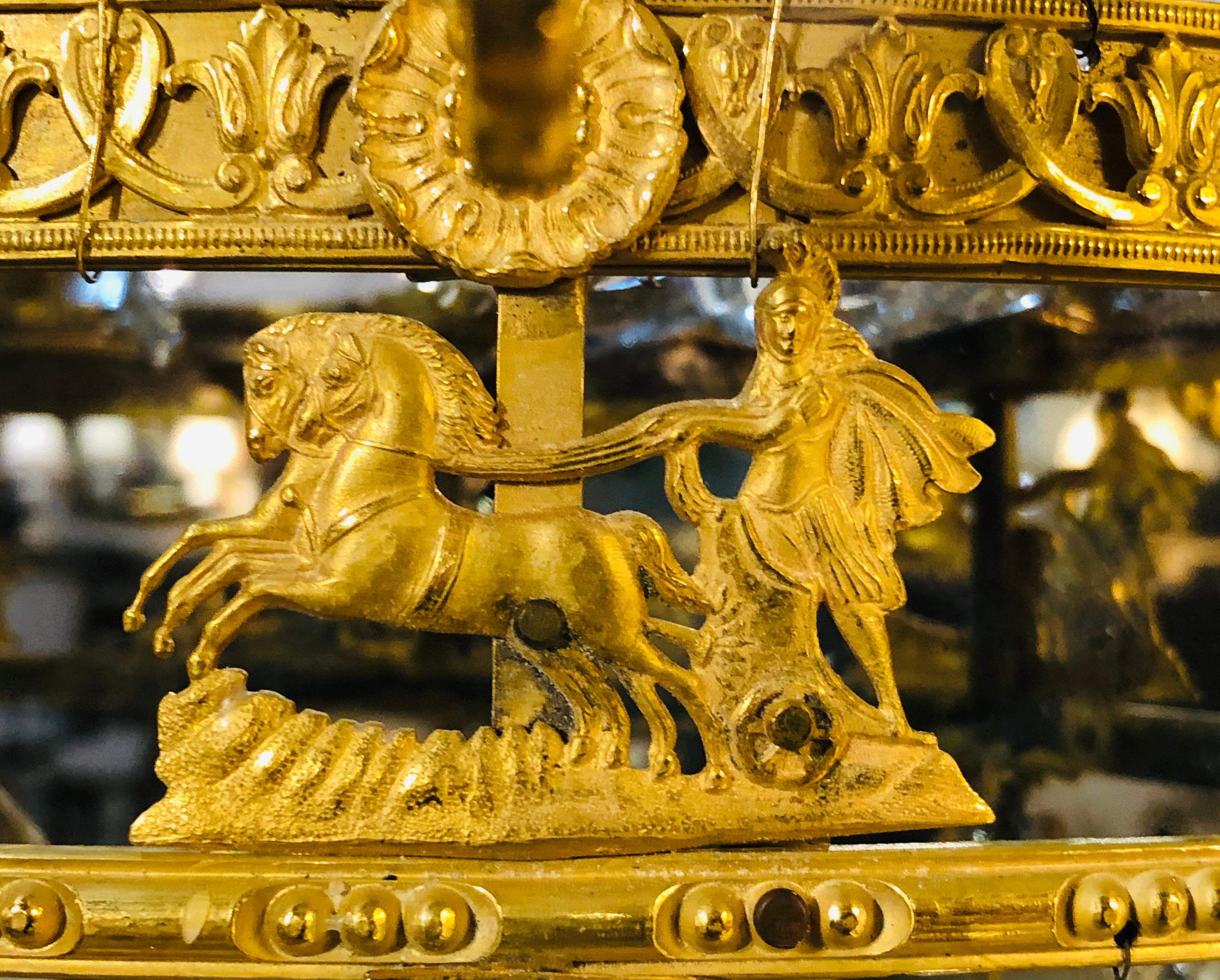 Atribución Maison Baguès, Apliques neoclásicos con espejos, Bronce, Cristal, Década de 1910 en venta 9