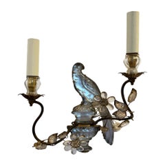 Pair of Maison Baguès Parrot and Urn Wall Sconces