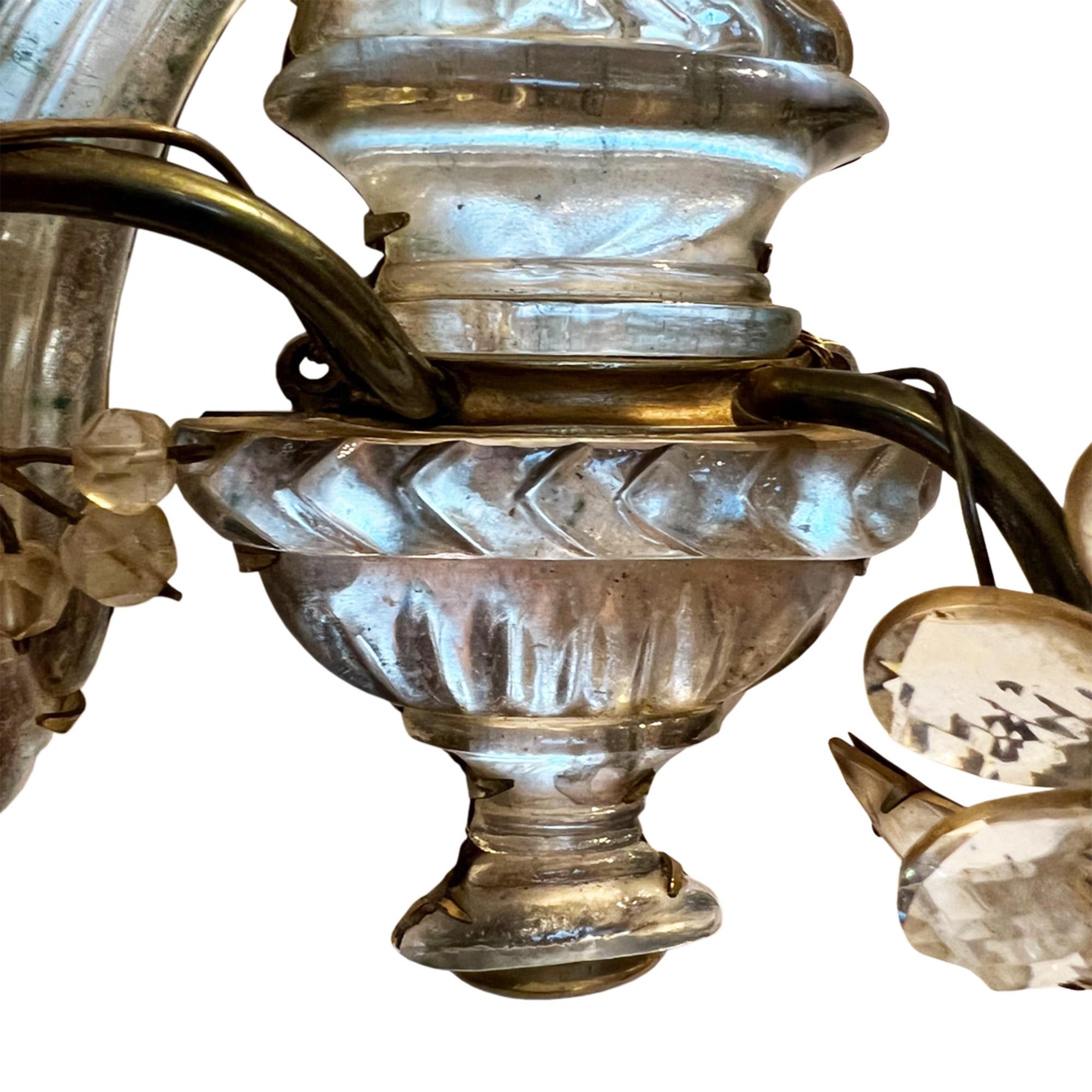 Metal Pair of Maison Baguès Parrot and Urn Wall Sconces For Sale