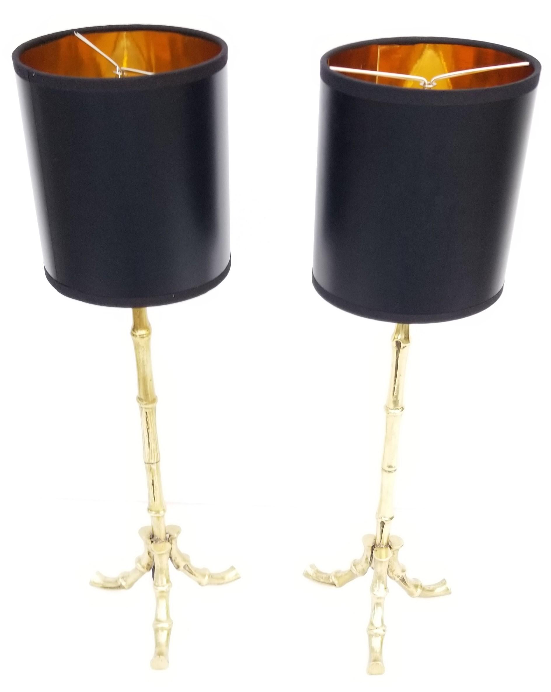 French Pair of Maison Baguès Table Lamp For Sale