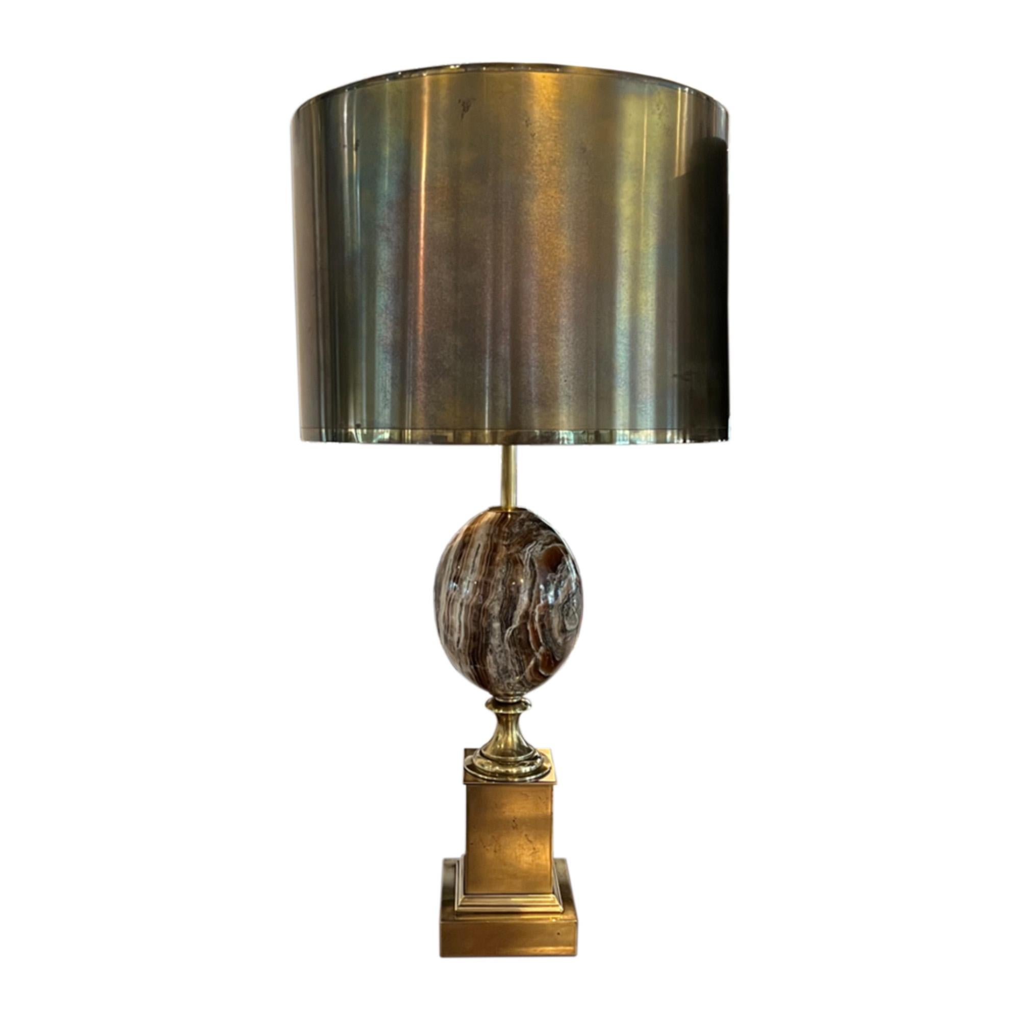 Brass Pair of Maison Charles 1960s Table Lamps