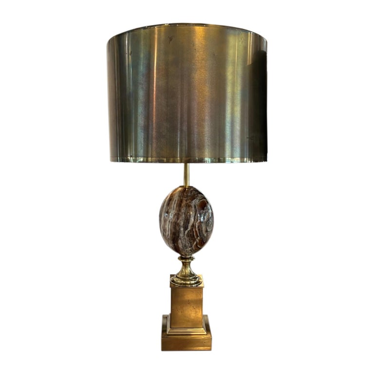 Brass Pair of Maison Charles 1960s Table Lamps For Sale