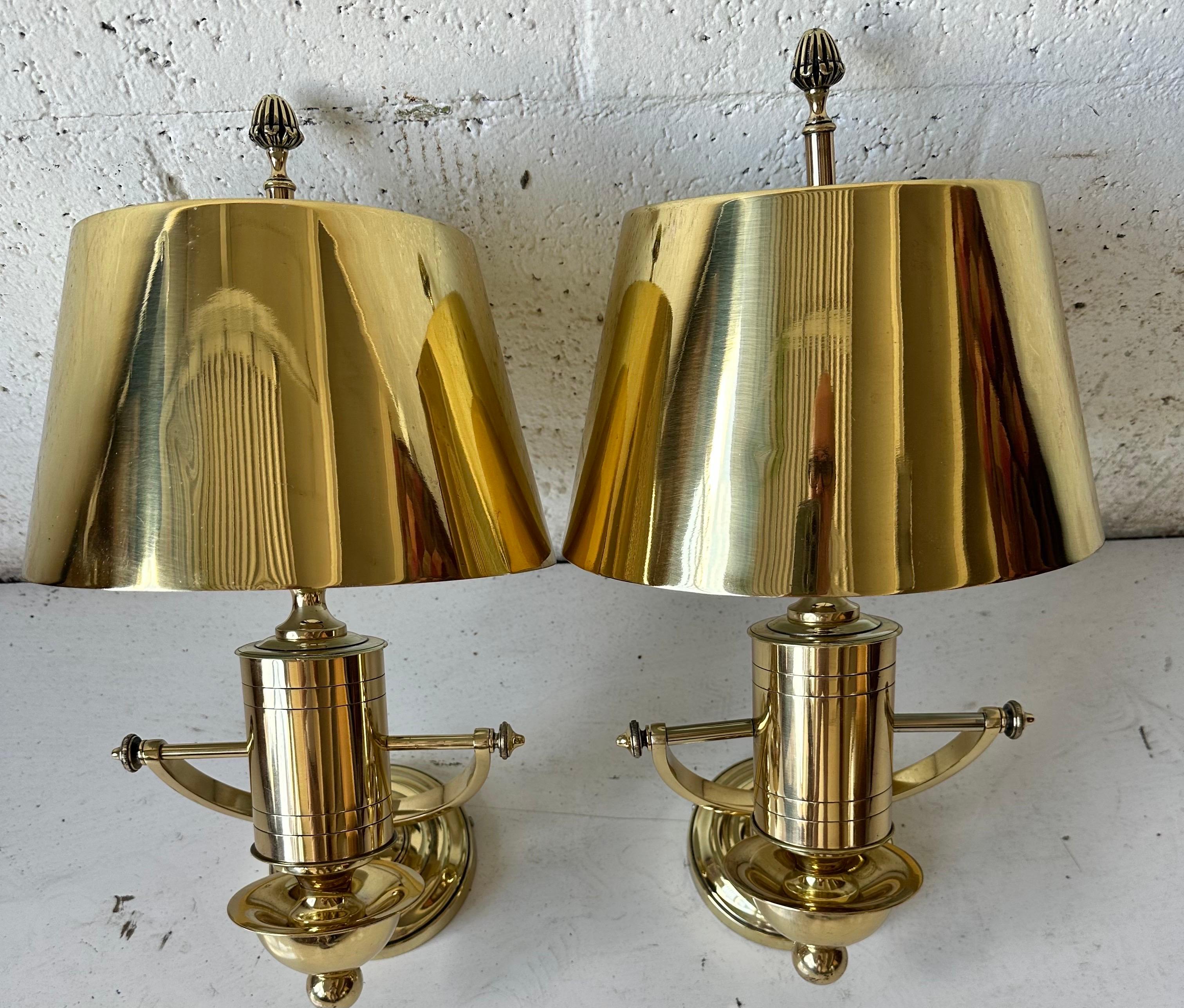 Pair of Maison Charles Bronze Nautical Sconces. 2 pairs available In Good Condition For Sale In Miami, FL