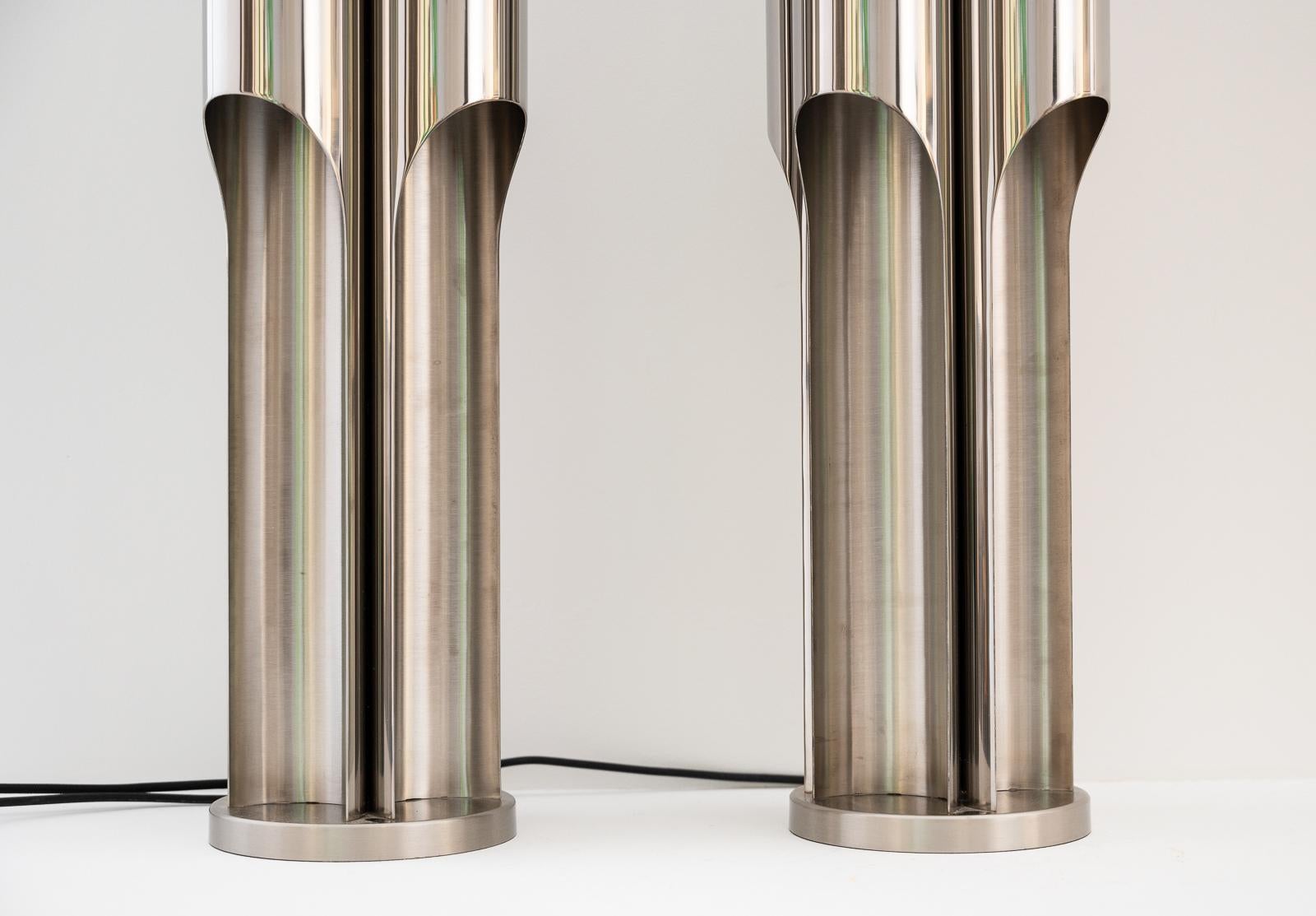 Contemporary Pair of Maison Charles Orgue Lamps