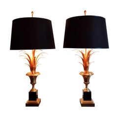 Vintage Pair of Maison Charles "Roseaux" Table Lamps