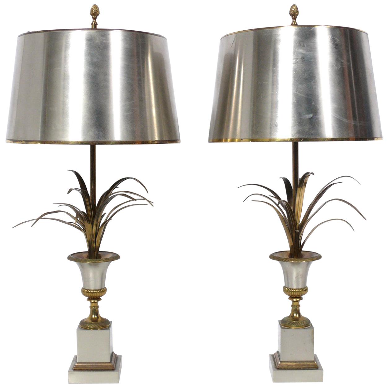 Pair of Maison Charles Signed Lamps
