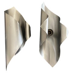 pair of Maison Charles steel sconces