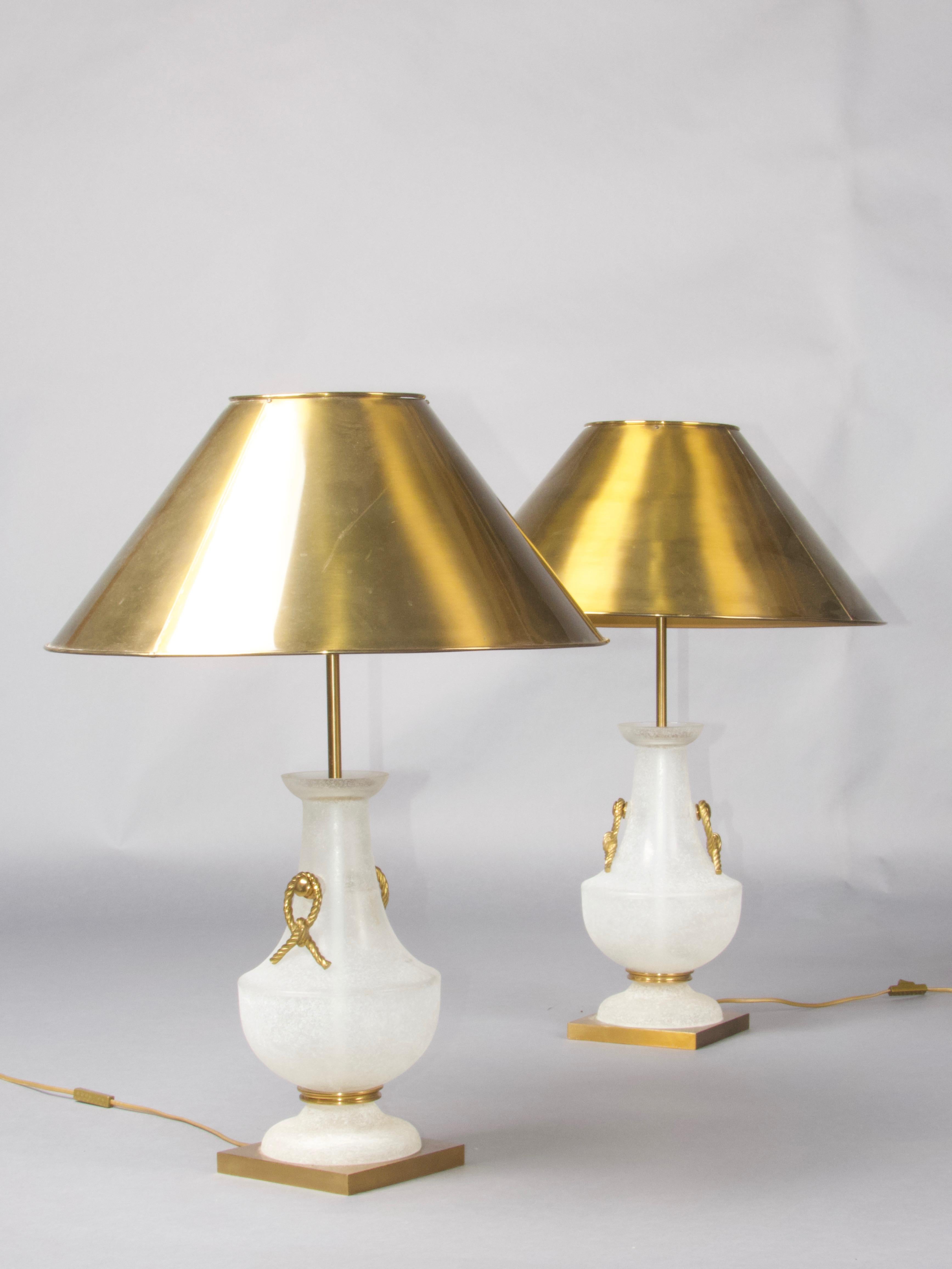 French Pair of Maison Charles table lamp For Sale