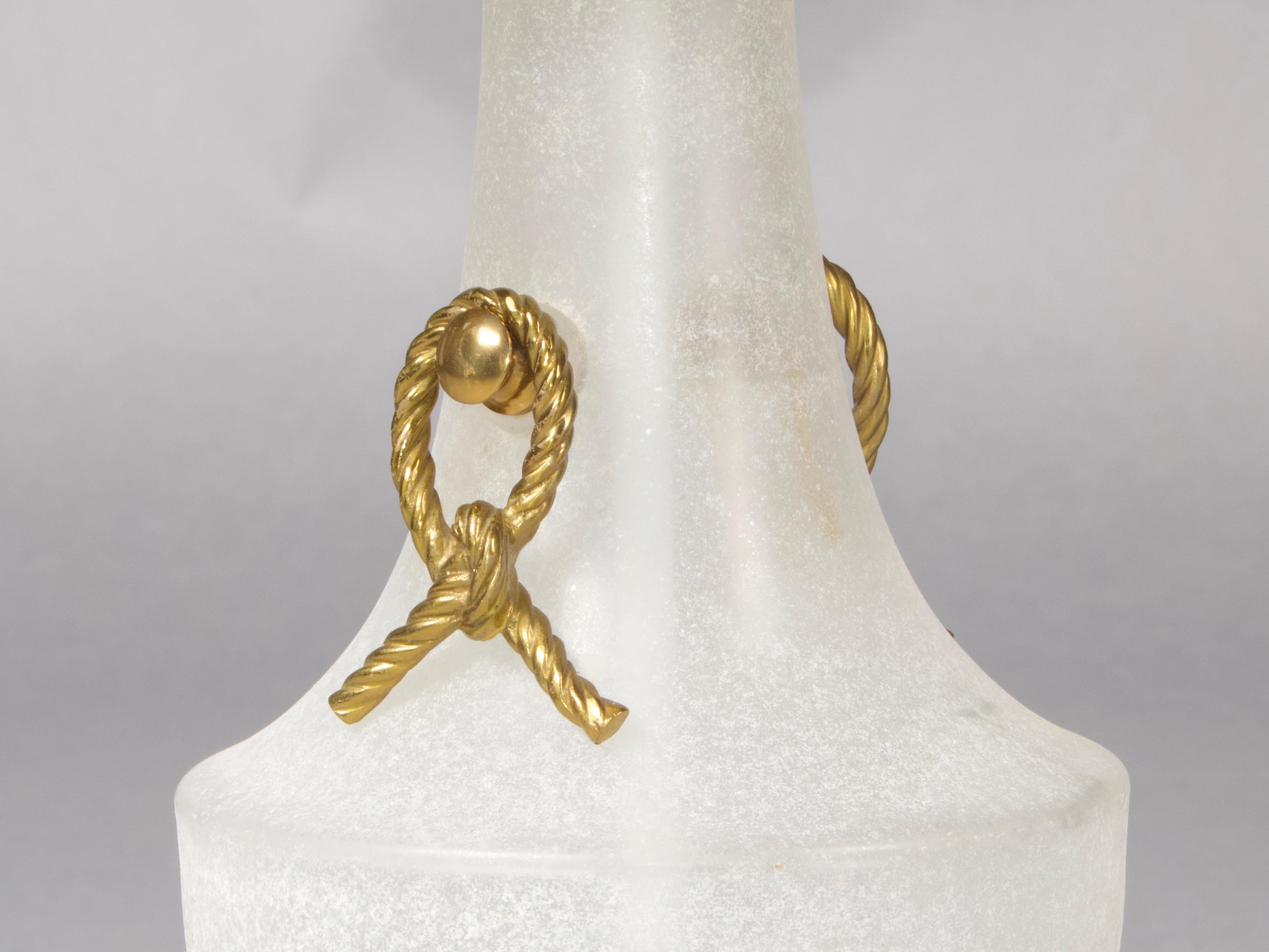 Brass Pair of Maison Charles table lamp For Sale