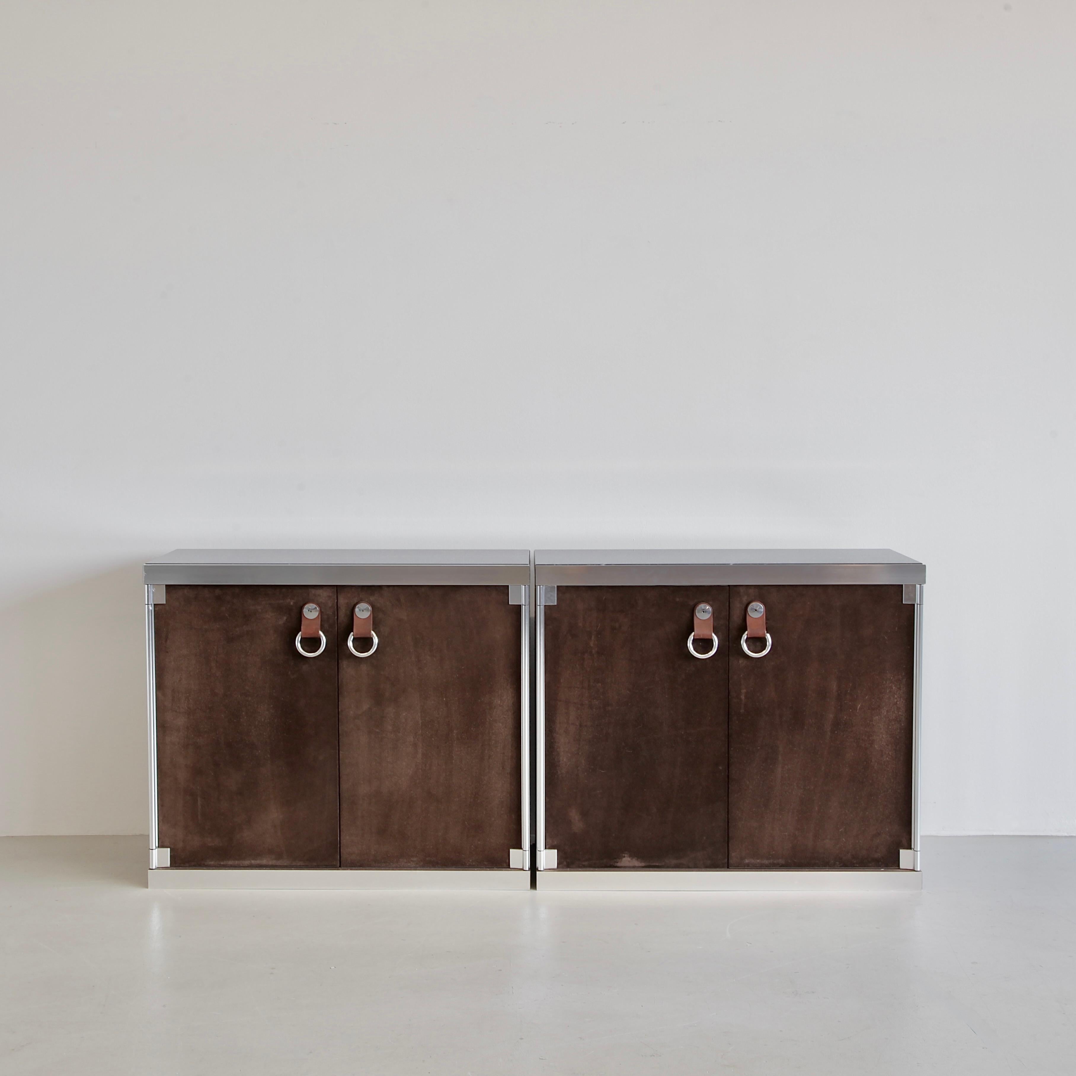 Late 20th Century PAIR of Maison HERMES Cabinets by Guido Faleschini, 1970s 