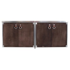 Vintage PAIR of Maison HERMES Cabinets by Guido Faleschini, 1970s 