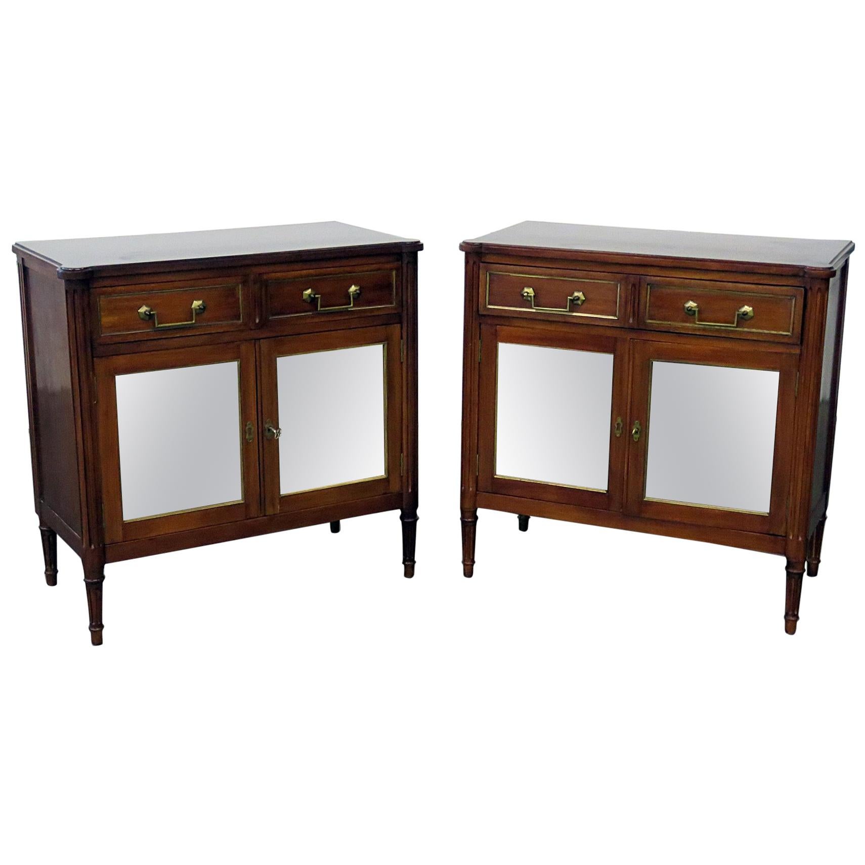 Pair of Maison Jansen Directoire Style Cabinets