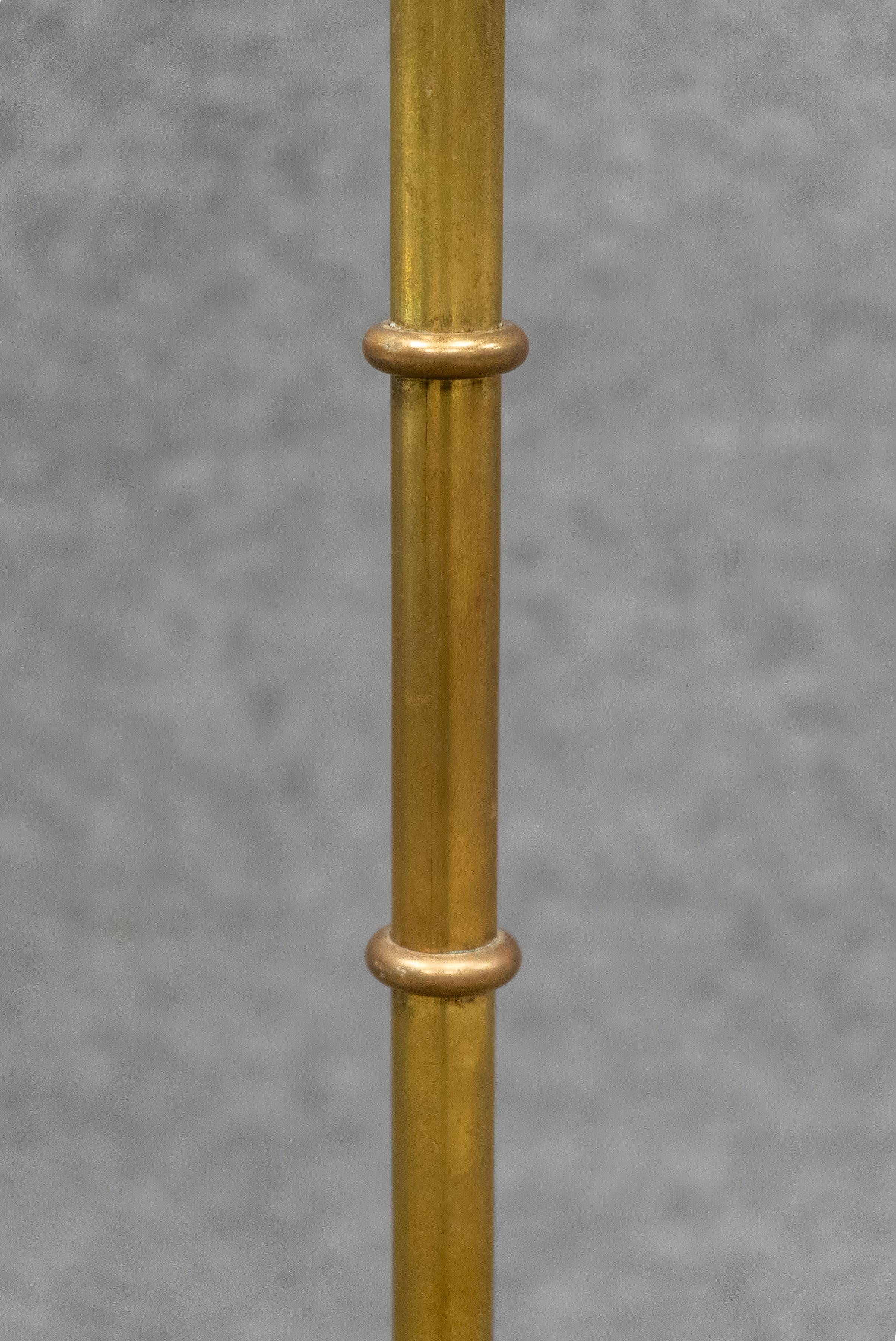 Brass Pair of Maison Jansen Floor Lamps For Sale