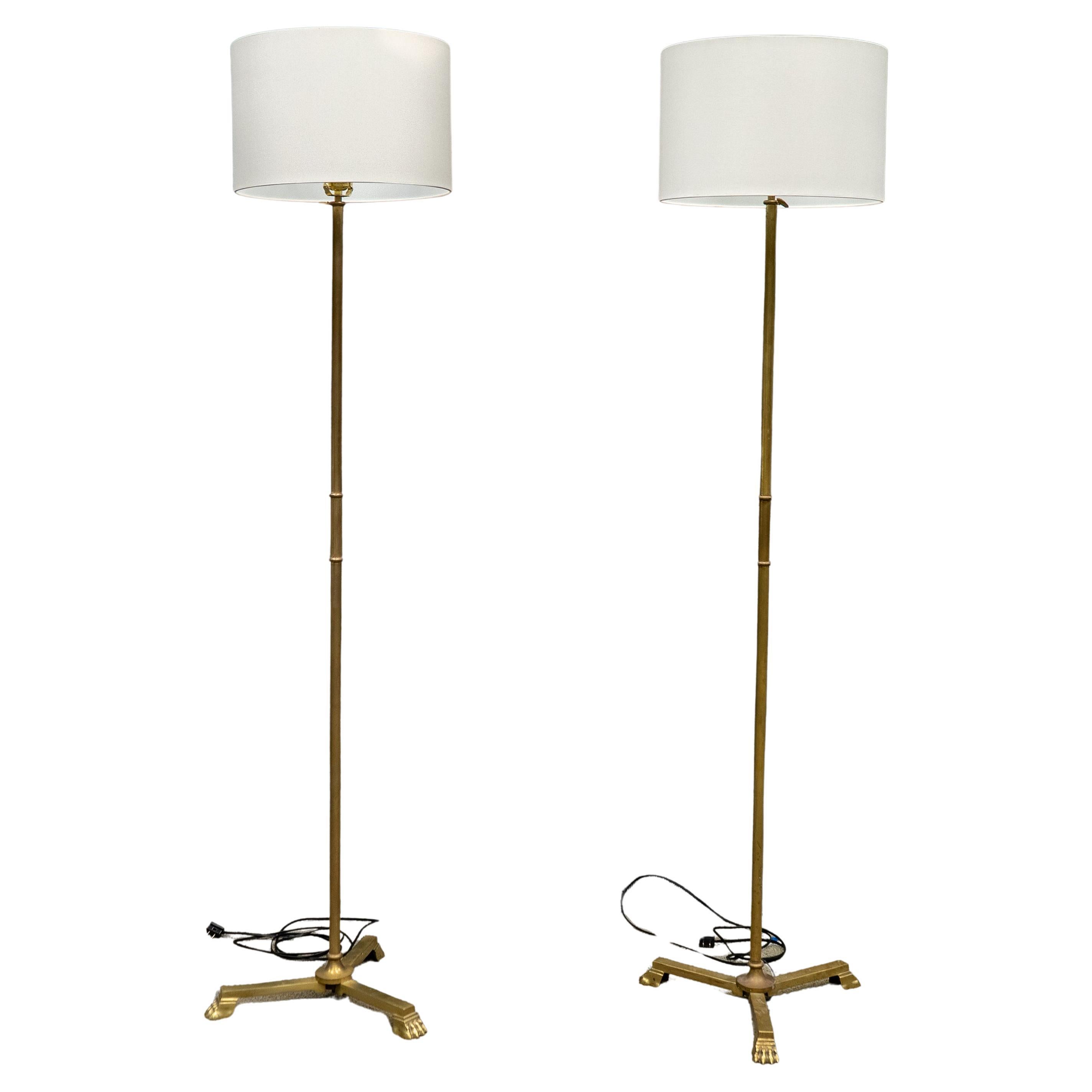 Pair of Maison Jansen Floor Lamps For Sale