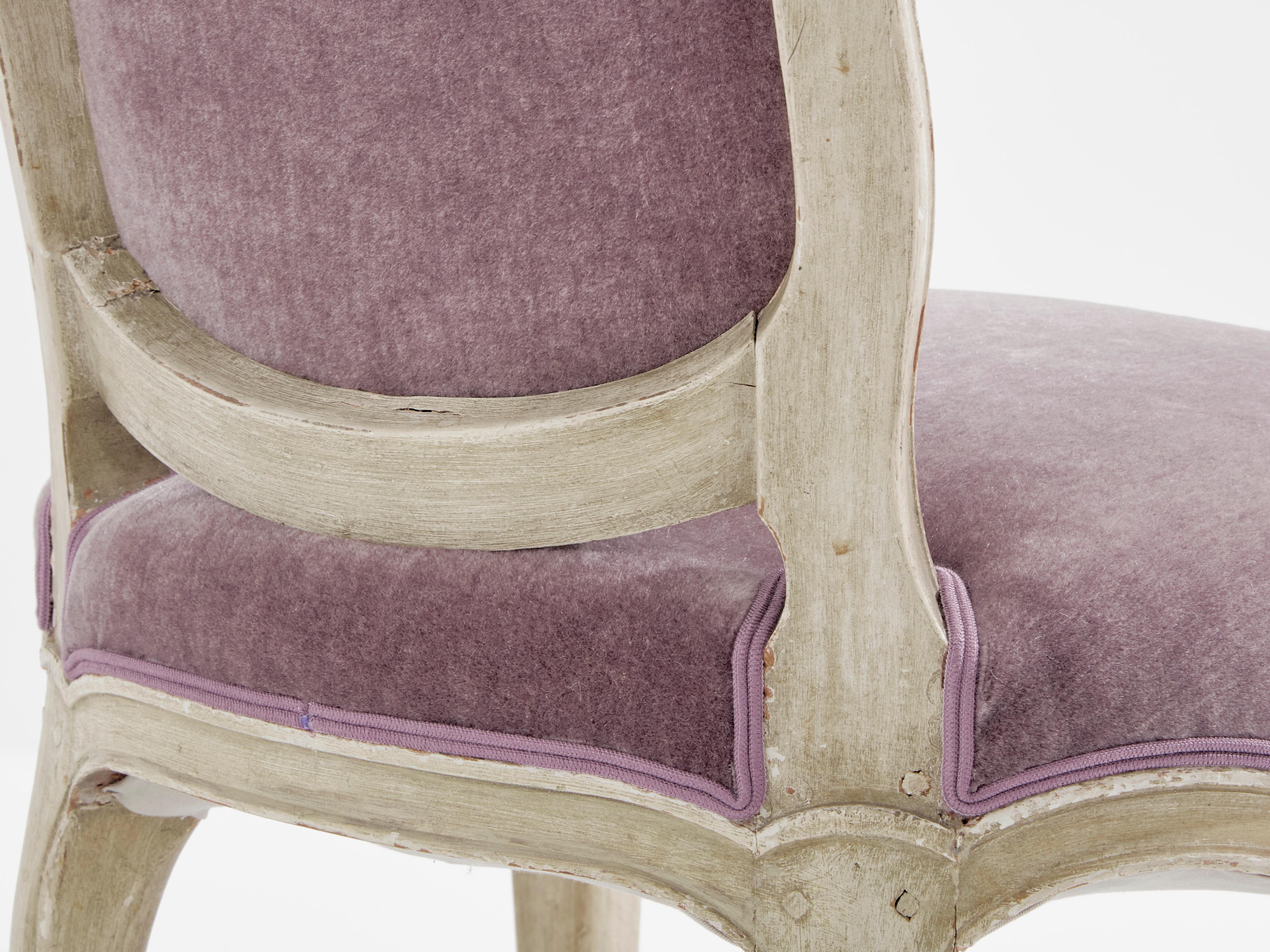 Wood Pair of Maison Jansen Louis XV neoclassical slipper chairs 1940s For Sale
