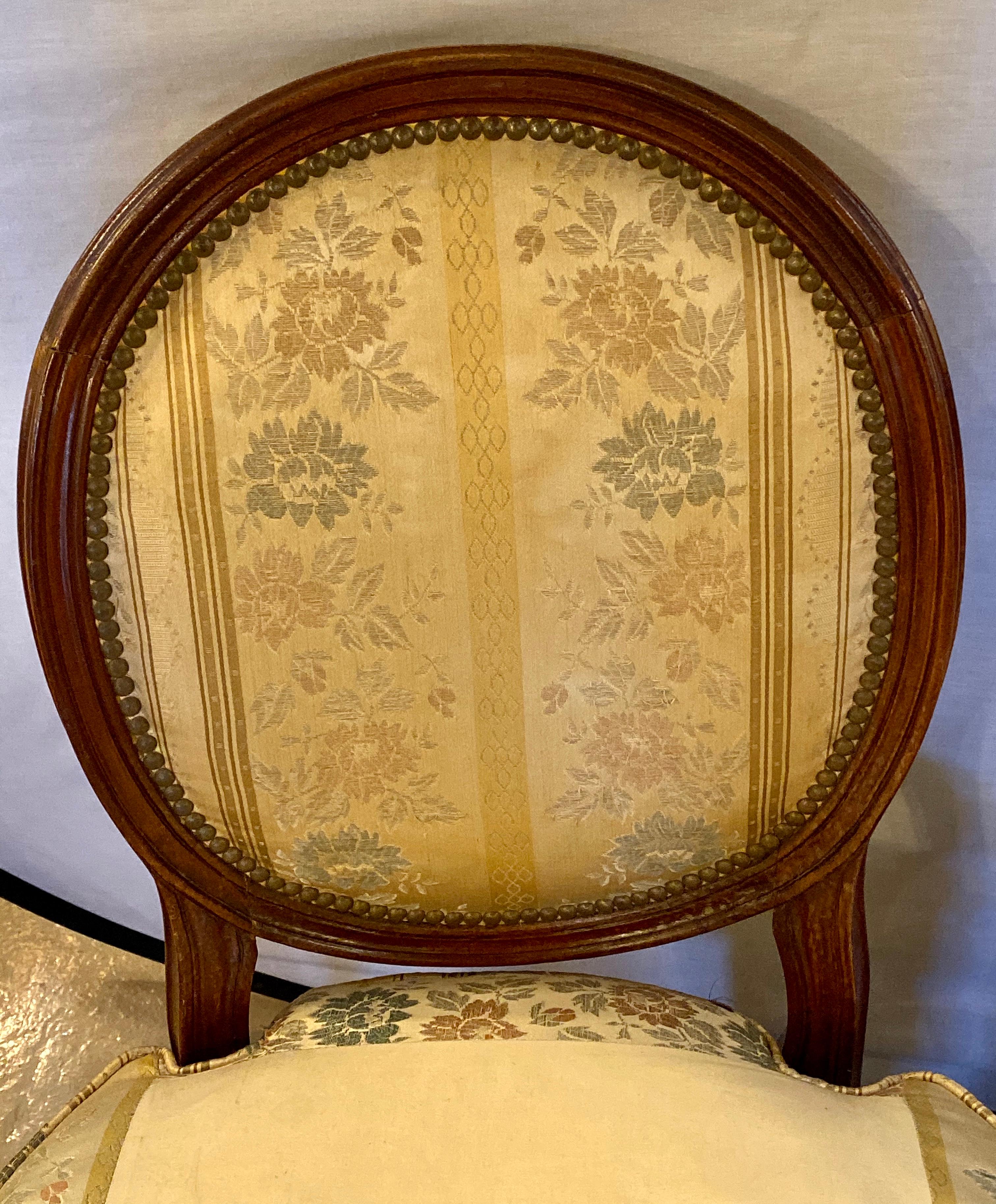 Pair of Maison Jansen Louis XVI Boudoir Slipper or Childrens Chairs All Original 5