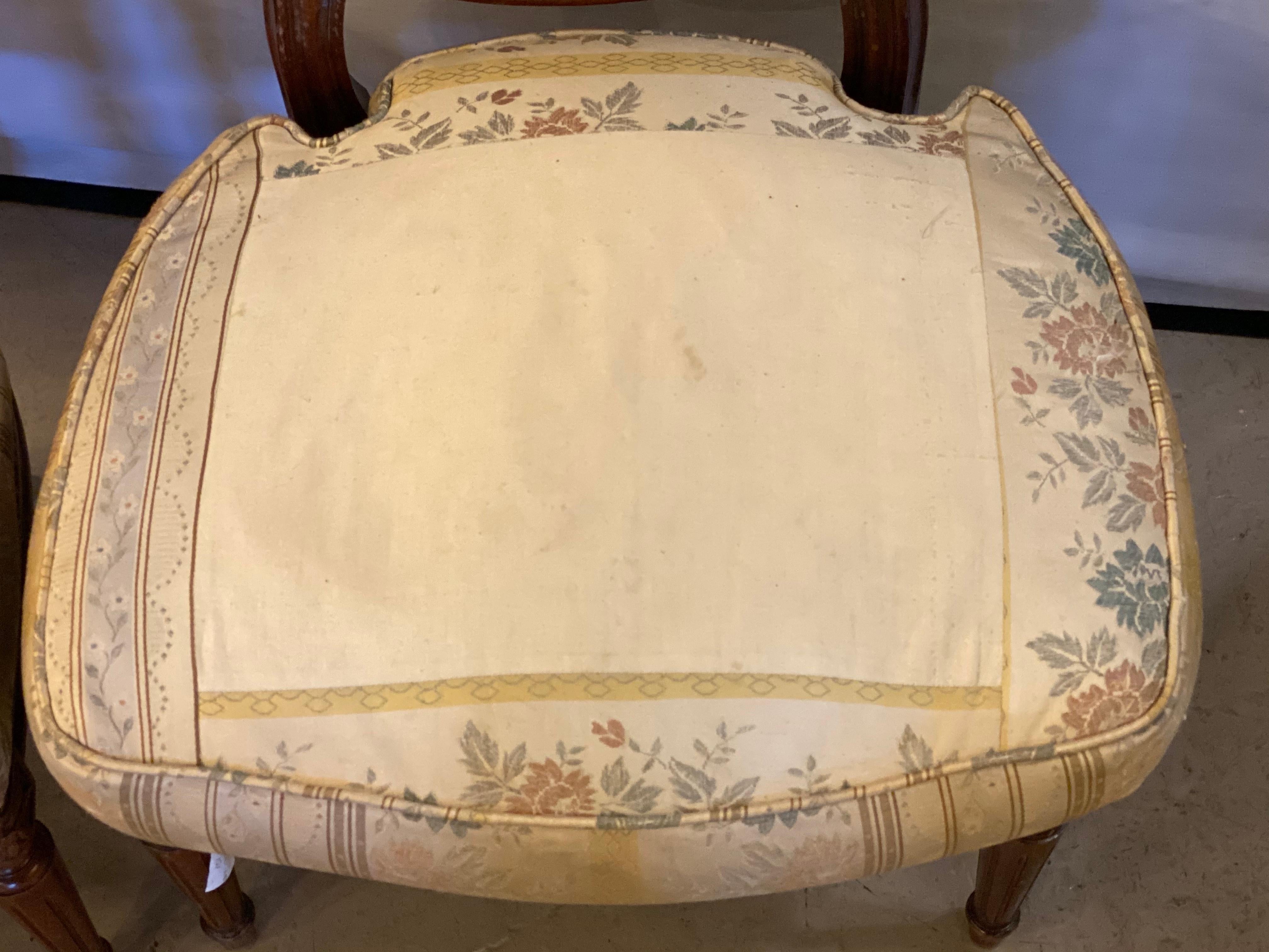 Pair of Maison Jansen Louis XVI Boudoir Slipper or Childrens Chairs All Original 12