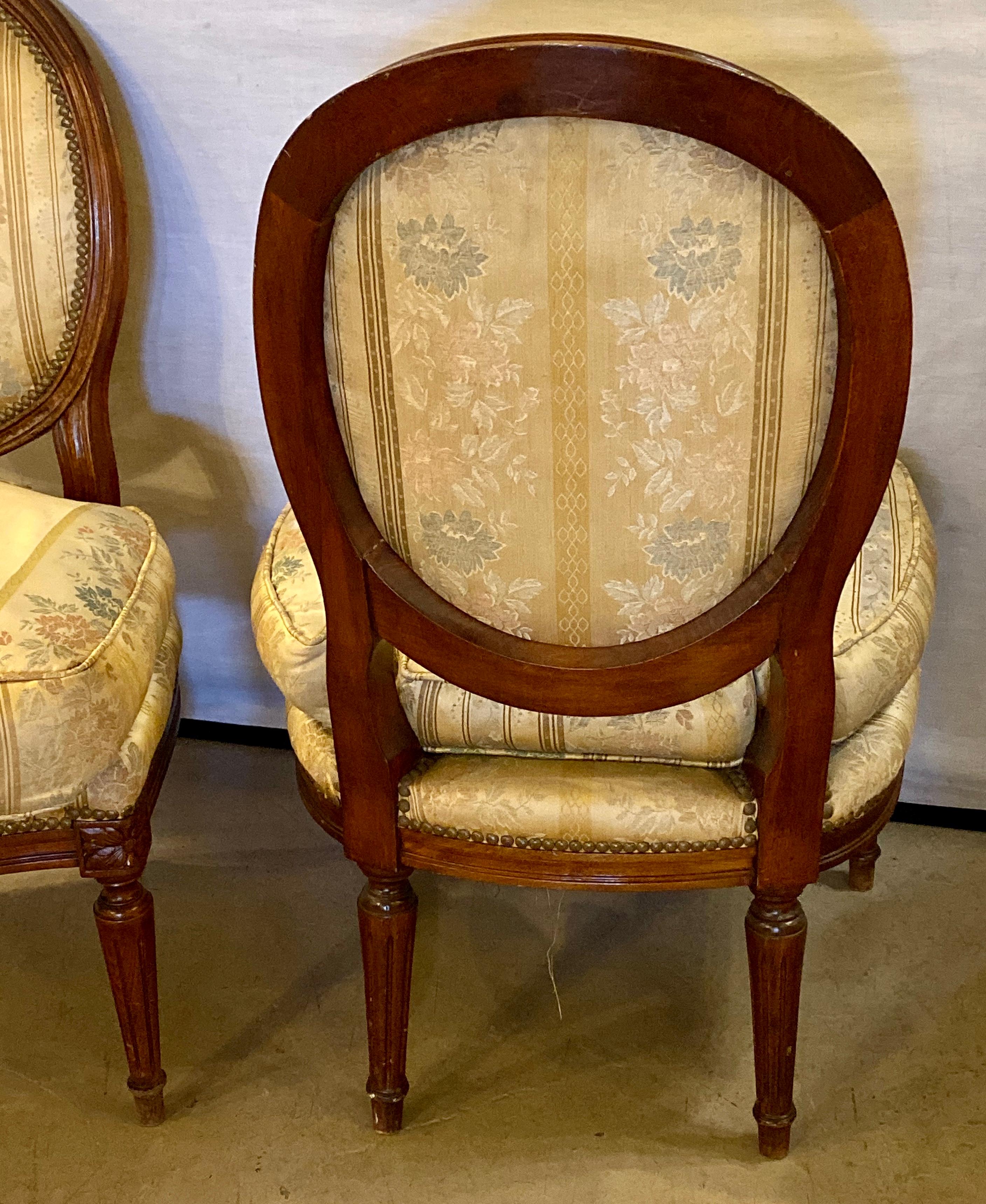 Pair of Maison Jansen Louis XVI Boudoir Slipper or Childrens Chairs All Original 3