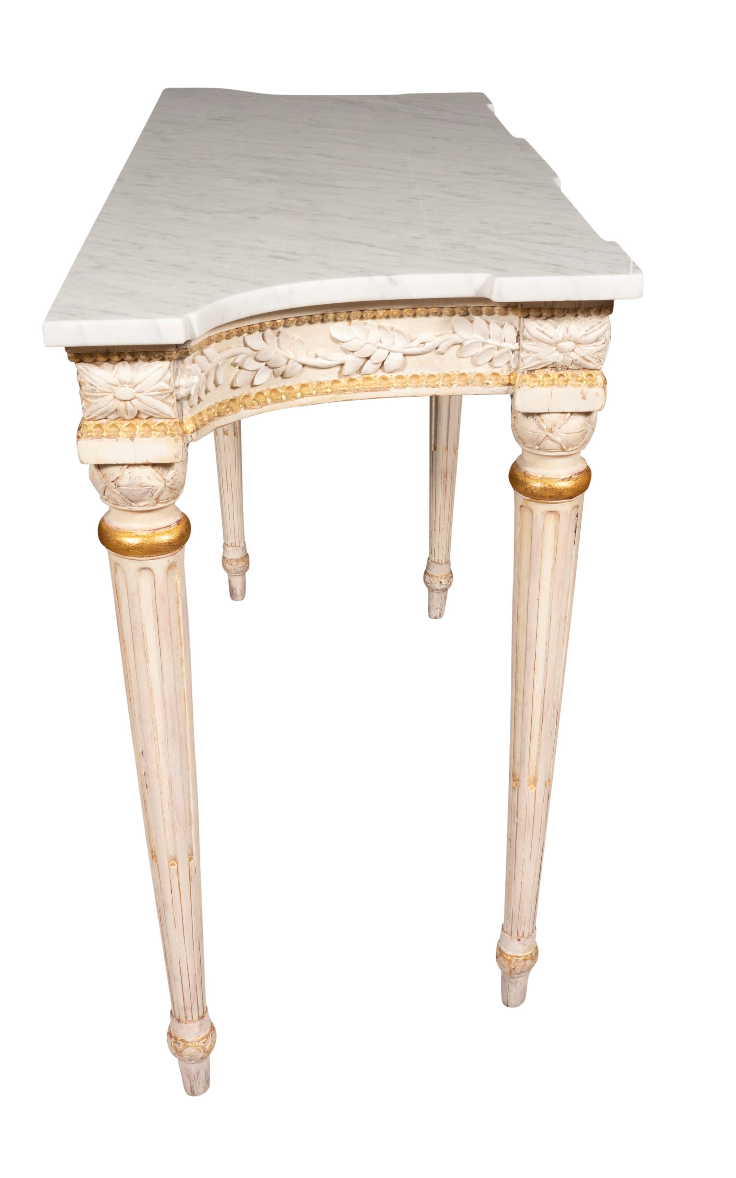 Pair Of Maison Jansen Painted Console Tables From The Waldorf Towers For Sale 2