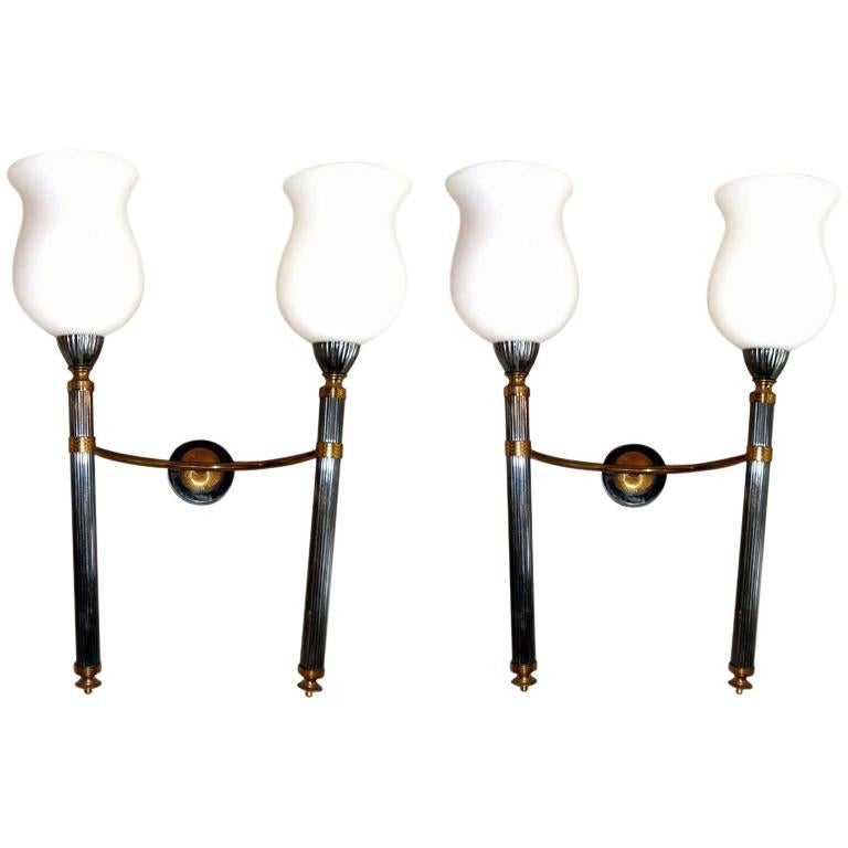 Pair of Maison Jansen Sconces, 6 pairs Available