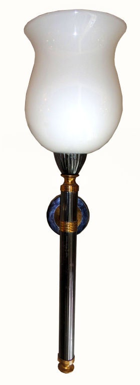 Hand-Crafted Pair of Maison Jansen Sconces, 6 pairs Available For Sale