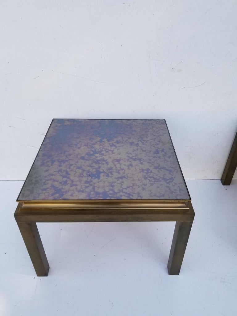 Mid-Century Modern Pair of Maison Jansen Side Table For Sale