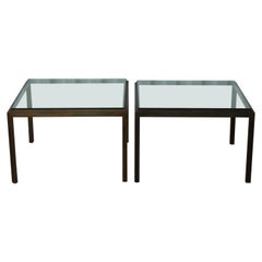 Pair of Maison Jansen Style Bronze Tables, France, 1950s