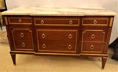 Pair of Maison Jansen Style Russian Neoclassical Fashioned Commodes / Sideboards