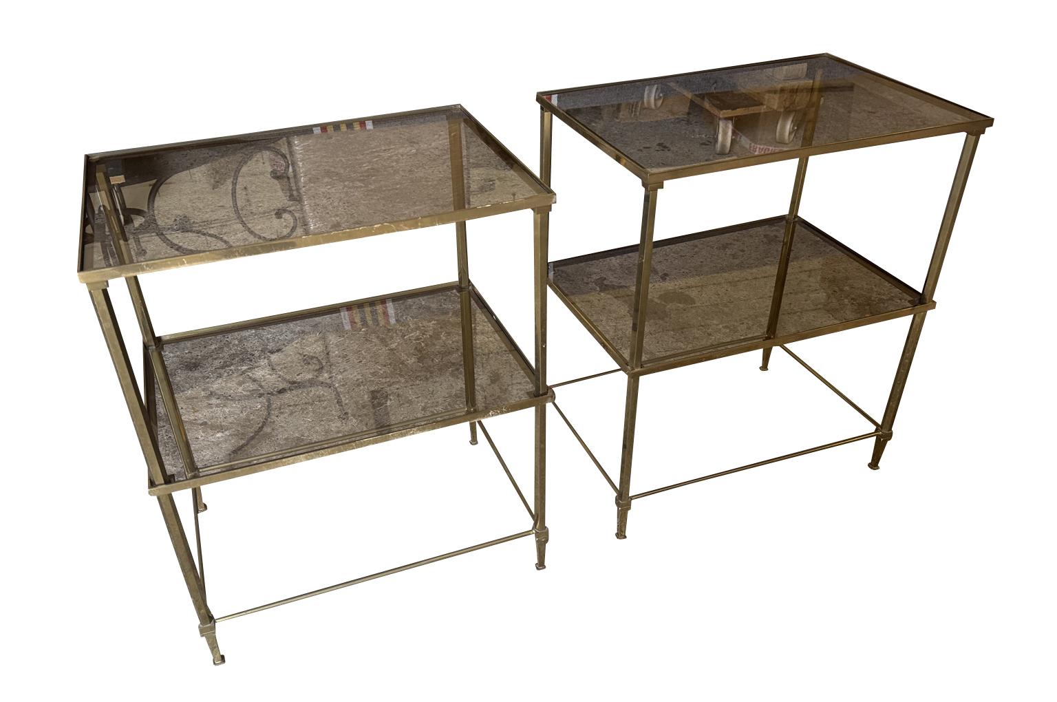 20th Century Pair Of Maison Jansen Style Side Tables For Sale