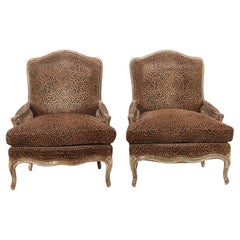 Pair of Maison Jansen Upholstered Armchairs