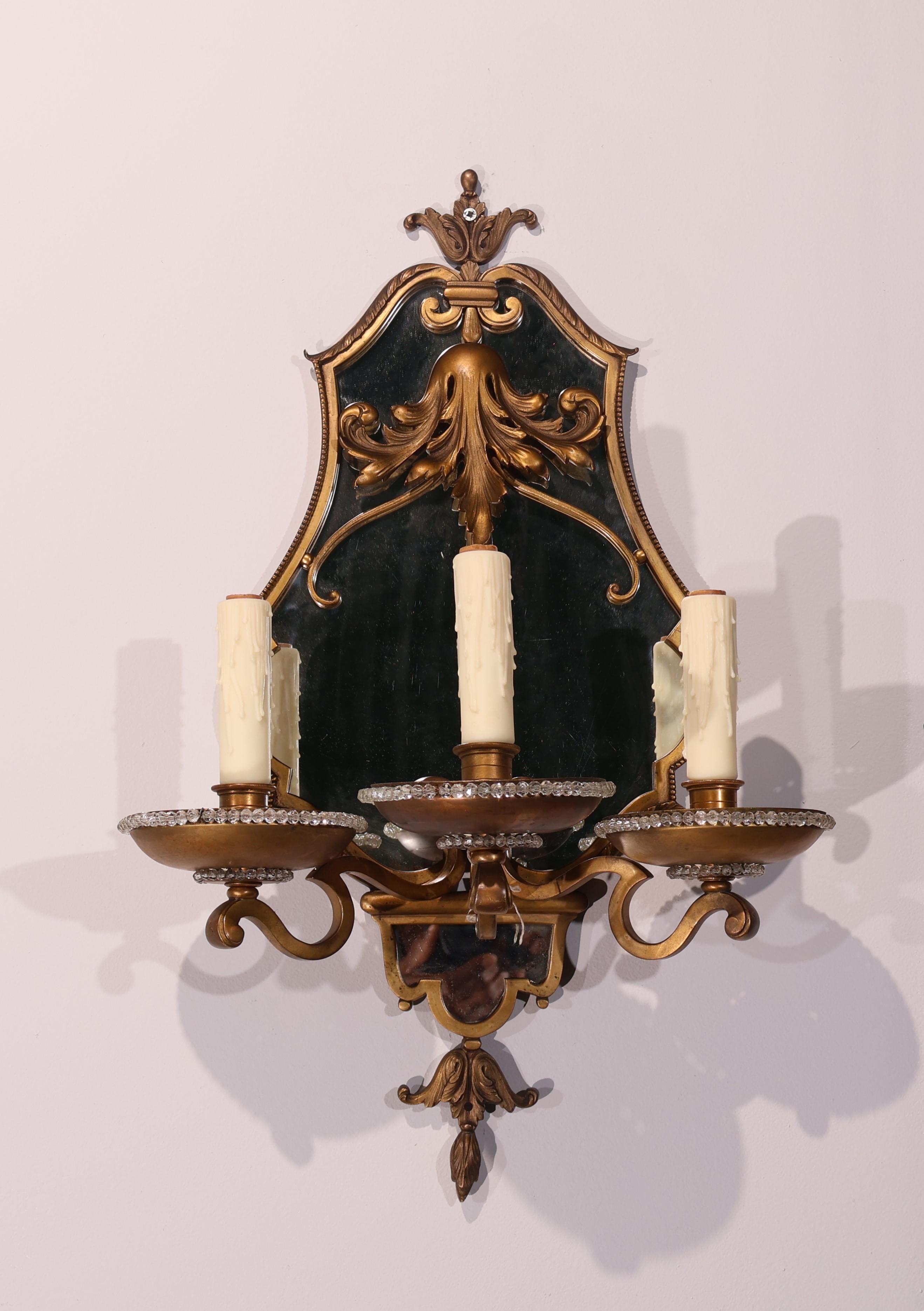 Pareja de apliques Maison Jansen en Bueno estado para la venta en Atlanta, GA