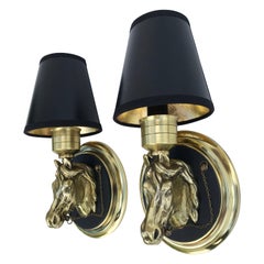 Coppia di lampade in bronzo Maison Lancel