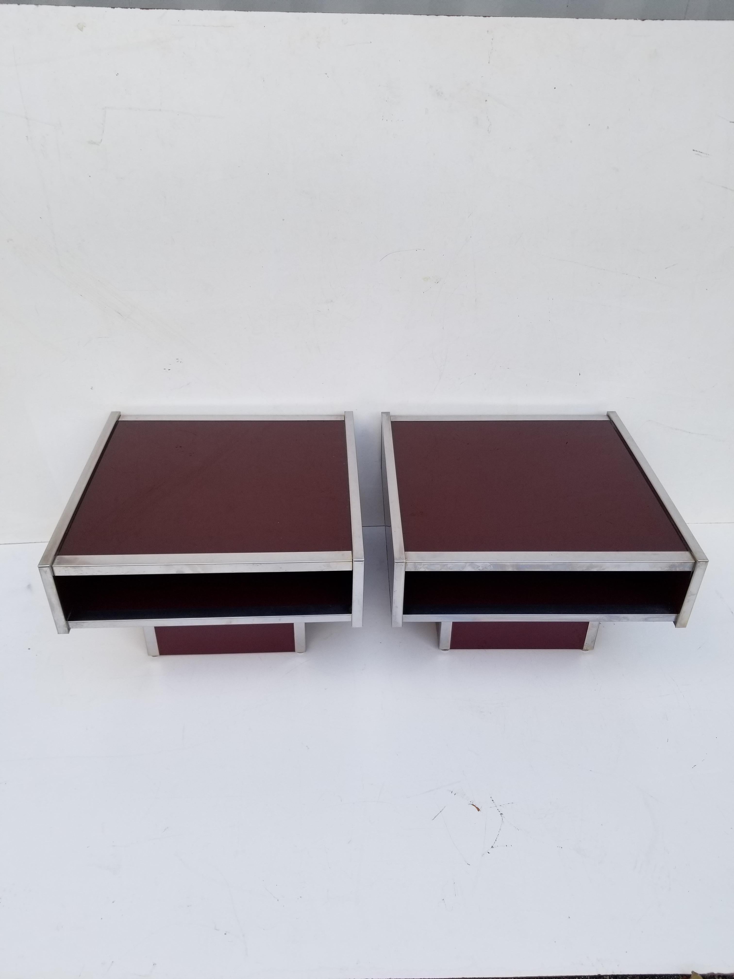 Pair of Maison Lancel Side Tables 5